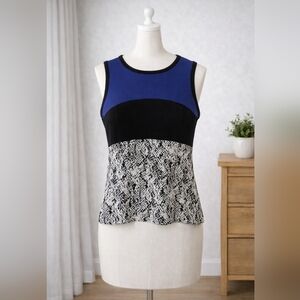 Calvin Klein Blue and Black Snake Print Tank Top